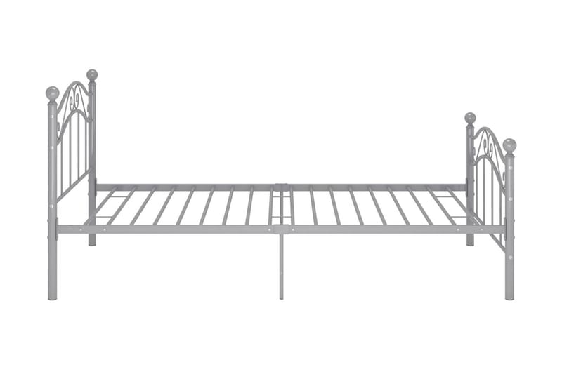 Sängram grå metall 90x200 cm - Grå - Möbler - Sovrum - Sängram & sängstomme