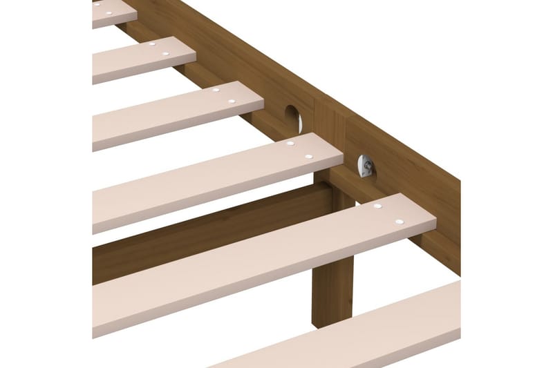 Sängram honungsbrun massiv furu 200x200 cm - Honung - Möbler - Sovrum - Sängram & sängstomme
