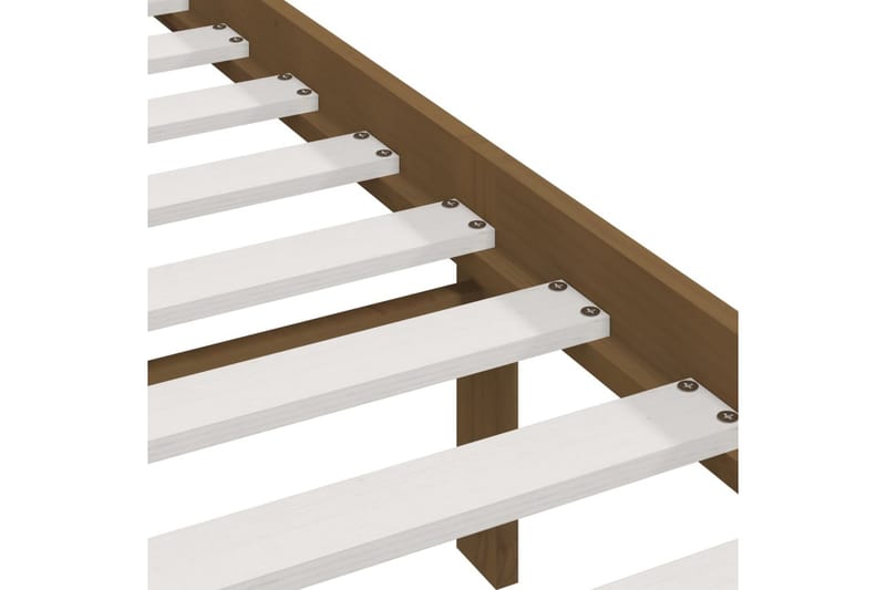 Sängram honungsbrun massivt furu 100x200 cm enkelsäng - Honung - Möbler - Sovrum - Sängram & sängstomme