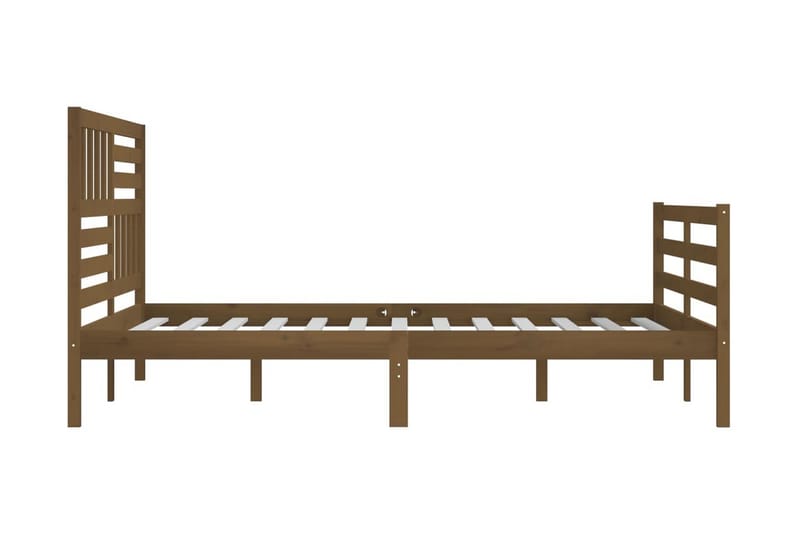 Sängram honungsbrun massivt trä 200x200 cm - Honung - Möbler - Sovrum - Sängram & sängstomme