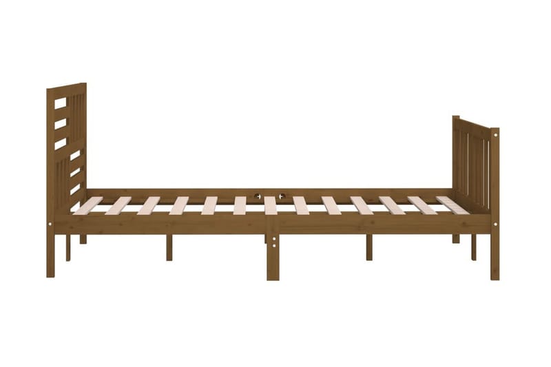 Sängram honungsbrun massivt trä 200x200 cm - Honung - Möbler - Sovrum - Sängram & sängstomme