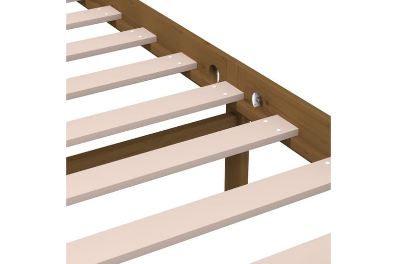 Sängram honungsbrun massivt trä 200x200 cm - Honung - Möbler - Sovrum - Sängram & sängstomme