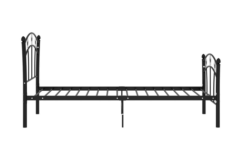 Sängram med fotbollsdesign svart metall 90x200 cm - Svart - Möbler - Sovrum - Sängram & sängstomme