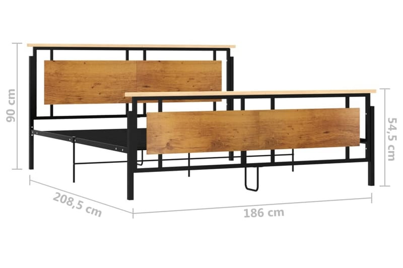 Sängram metall 180x200 cm - Svart - Möbler - Sovrum - Sängram & sängstomme