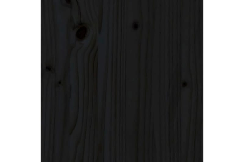 Sängram svart massivt tr�ä 160x200 cm - Svart - Sängram & sängstomme