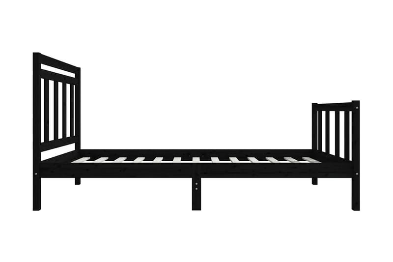 Sängram svart massivt trä 90x200 cm - Svart - Möbler - Sovrum - Sängram & sängstomme