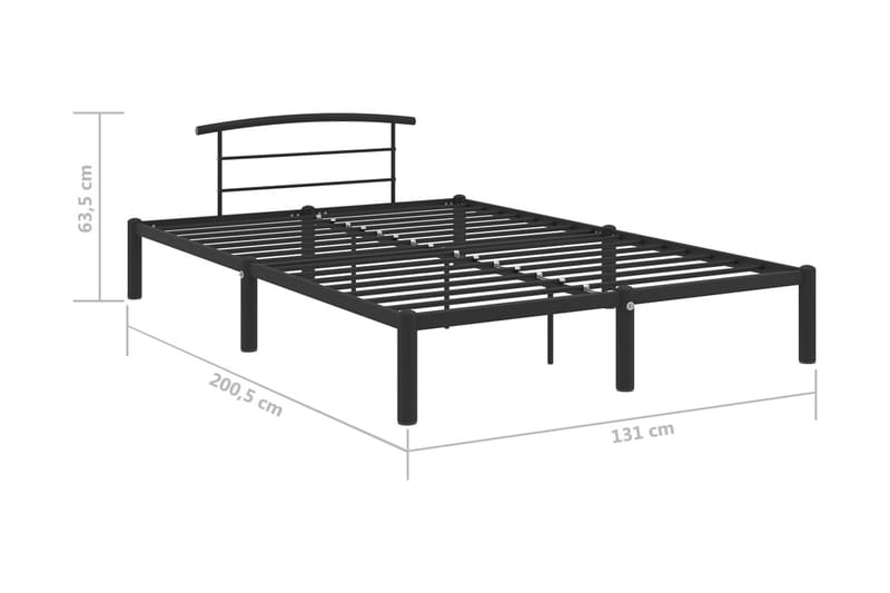 Sängram svart metall 120x200 cm - Svart - Möbler - Sovrum - Sängram & sängstomme