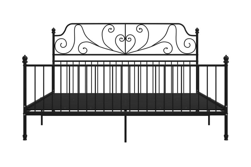 Sängram svart metall 200x200 cm - Svart - Möbler - Sovrum - Sängram & sängstomme