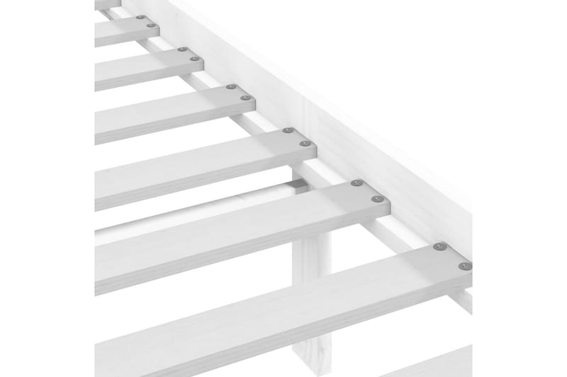 Sängram vit massivt trä 120x200 cm enkelsäng - Vit - Möbler - Sovrum - Sängram & sängstomme