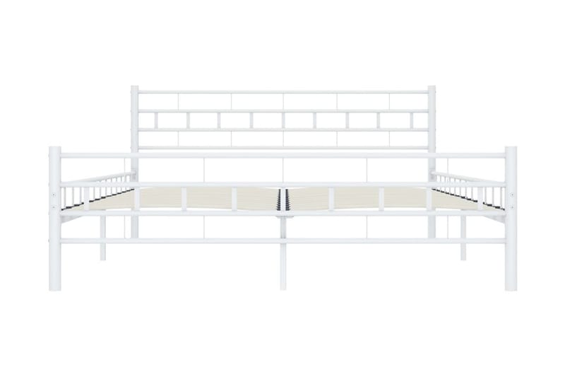 Sängram vit metall 140x200 cm - Vit - Möbler - Sovrum - Sängram & sängstomme