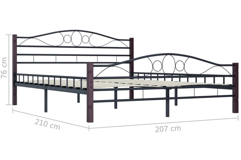 Sängram vit metall 140x200 cm - Vit - Möbler - Sovrum - Sängram & sängstomme