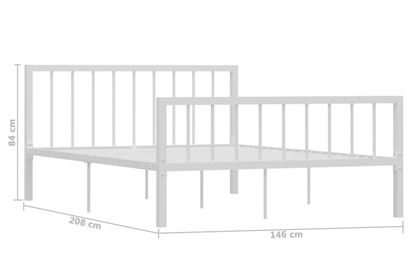 Sängram vit metall 140x200 cm - Vit - Möbler - Sovrum - Sängram & sängstomme