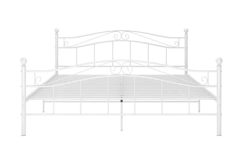 Sängram vit metall 160x200 cm - Vit - Möbler - Sovrum - Sängram & sängstomme