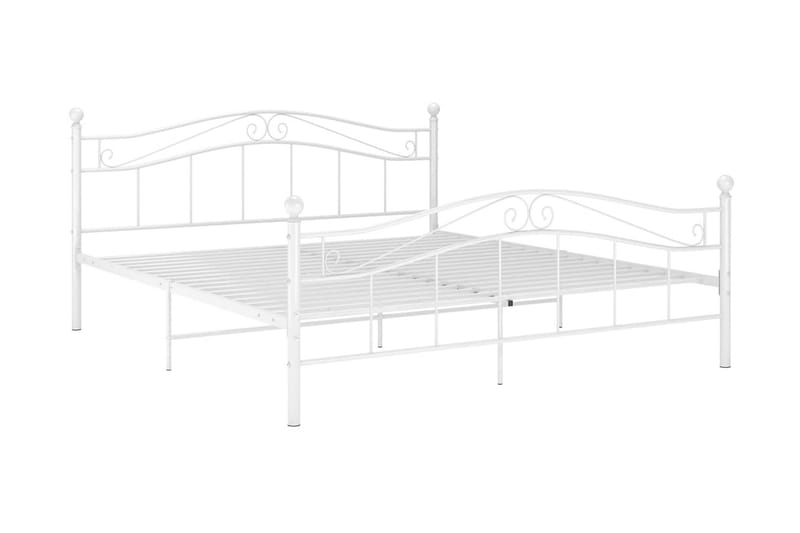 Sängram vit metall 160x200 cm - Vit - Möbler - Sovrum - Sängram & sängstomme