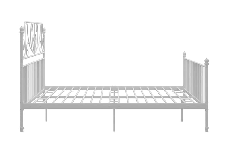 Sängram vit metall och plywood 180x200 cm - Vit - Möbler - Sovrum - Sängram & sängstomme