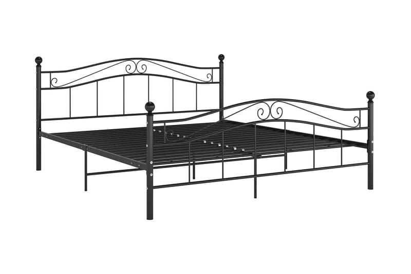 Sängram svart metall 200x200 cm - Svart - Möbler - Sovrum - Sängram & sängstomme