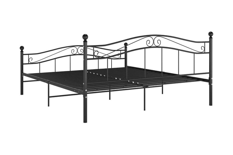 Sängram svart metall 200x200 cm - Svart - Möbler - Sovrum - Sängram & sängstomme