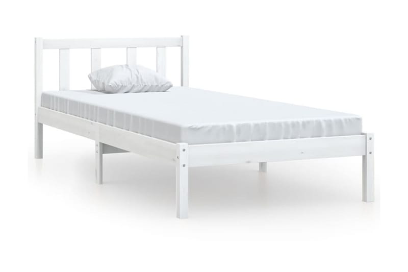 Sängram vit massiv furu 75x190 cm - Vit - Möbler - Sovrum - Sängram & sängstomme