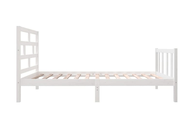 Sängram vit massivt furu 90x190 cm enkelsäng - Vit - Möbler - Sovrum - Sängram & sängstomme