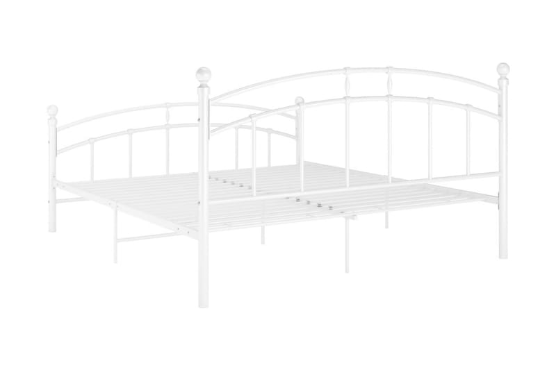 Sängram vit metall 200x200 cm - Vit - Möbler - Sovrum - Sängram & sängstomme