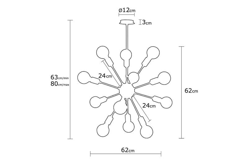 ALCORIZA Taklampa Svart - Möbler - Sovrum - Sovrumslampa