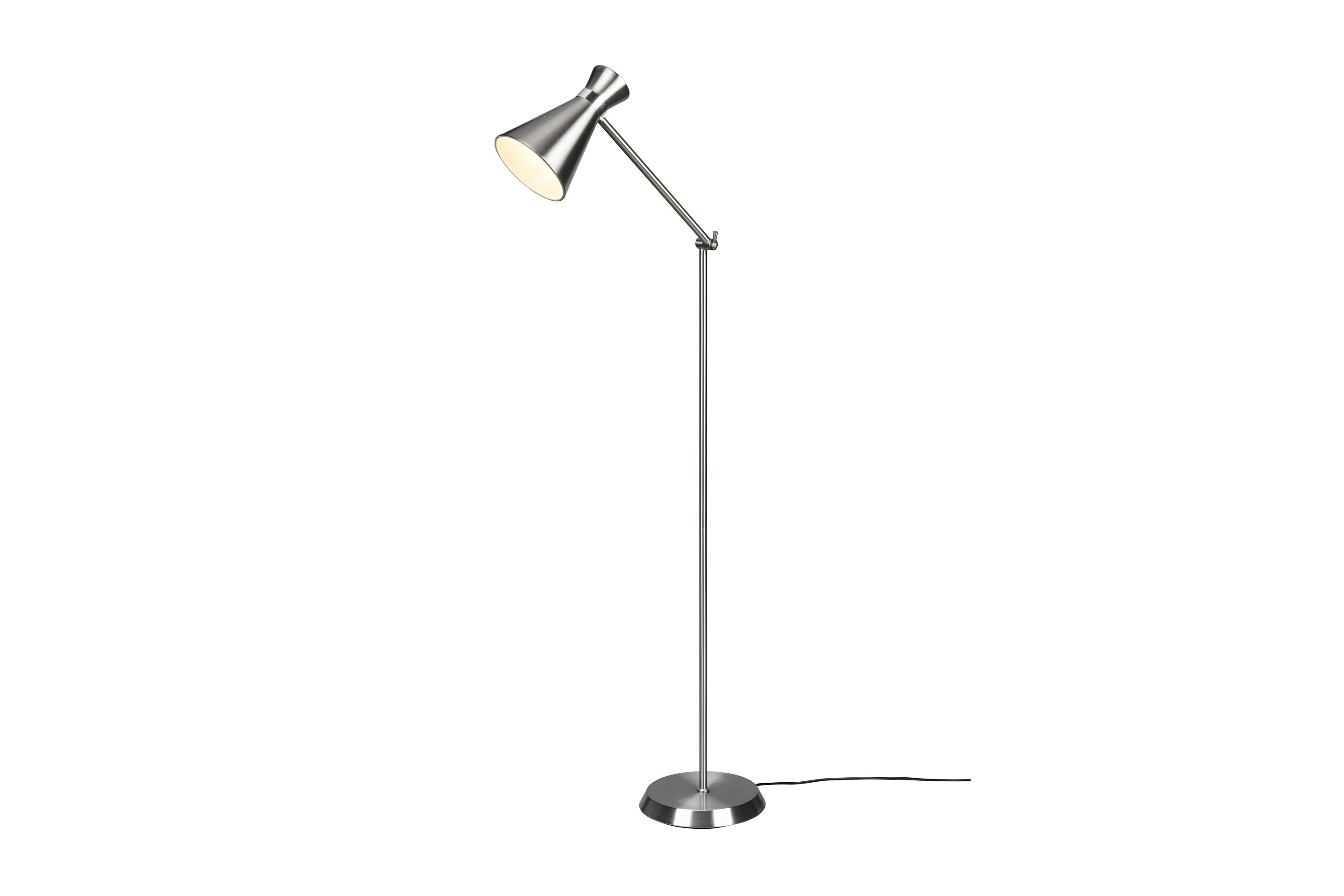 Trio Lighting ENZO Golvlampa E27 Borstad Stål - Trio Lighting Sovrumslampa