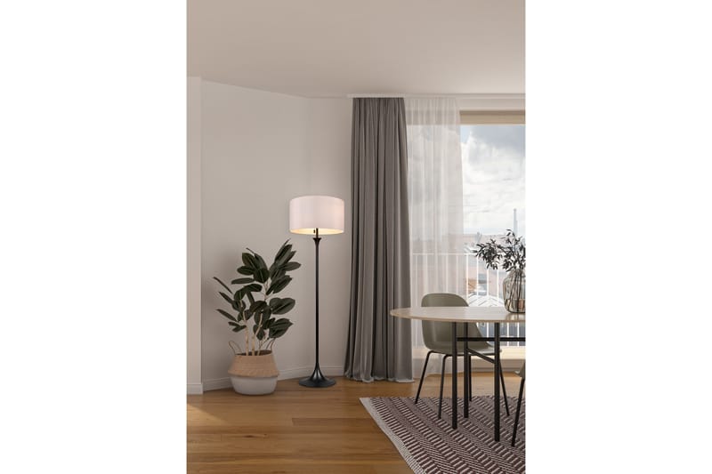 SABIA Golvlampa 3xE27 Matt Svart/Vit - Trio Lighting - Möbler - Sovrum - Sovrumslampa