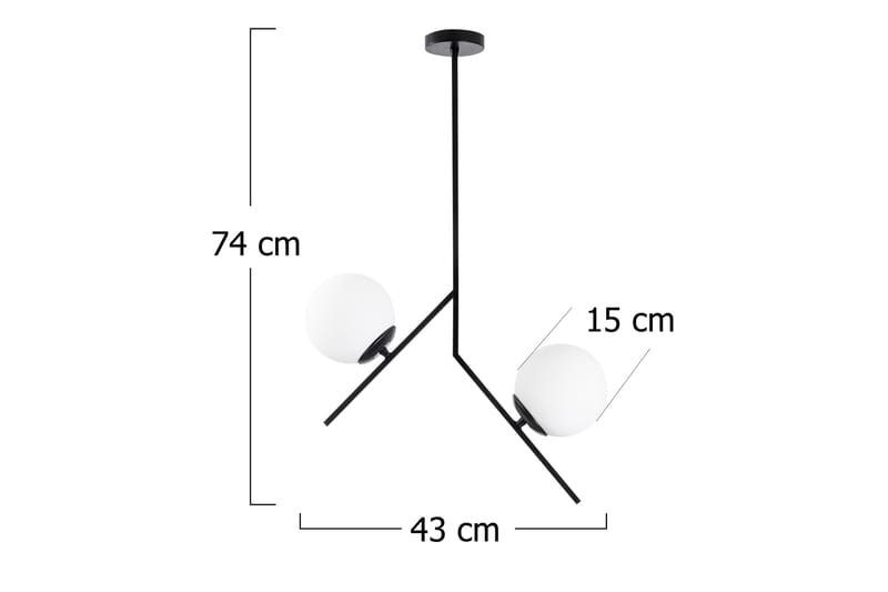 Taklampa Svart - Möbler - Sovrum - Sovrumslampa