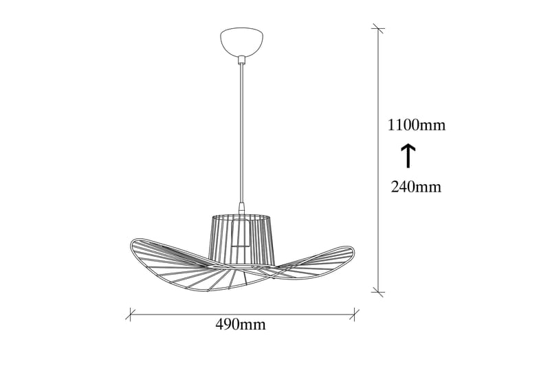 TEL Taklampa Svart - Möbler - Sovrum - Sovrumslampa