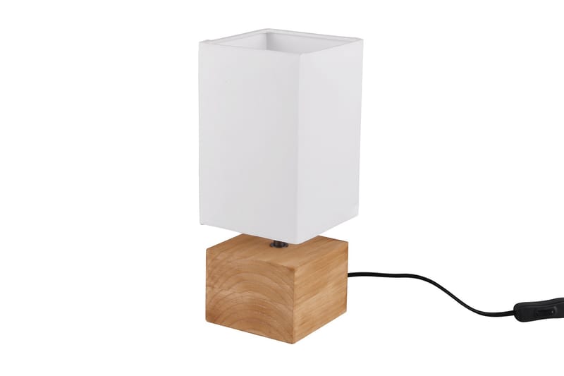 WOODY Bordslampa 12X12cm E14 trä/ vit - Vit - Möbler - Sovrum - Sovrumslampa