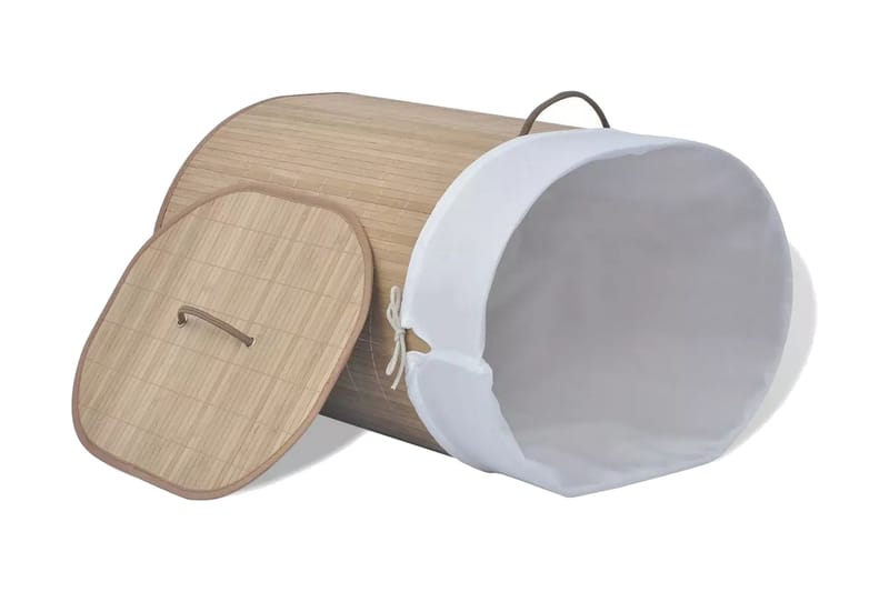 Tvättkorg i bambu oval natur - Brun - Möbler - Tillbehör & accessoarer - Badrumstillbehör