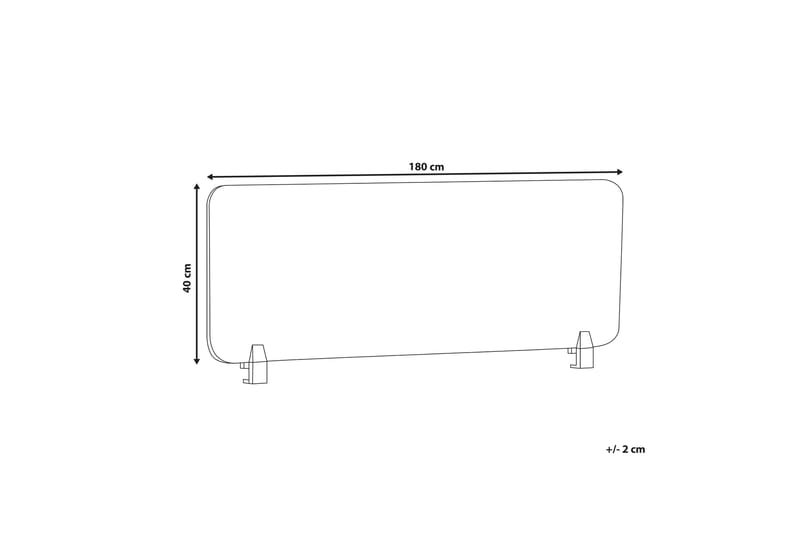 Avskärmning för skrivbord 180x40 cm grå WALLY - Grå - Möbler - Tillbehör & accessoarer - Bordstillbehör