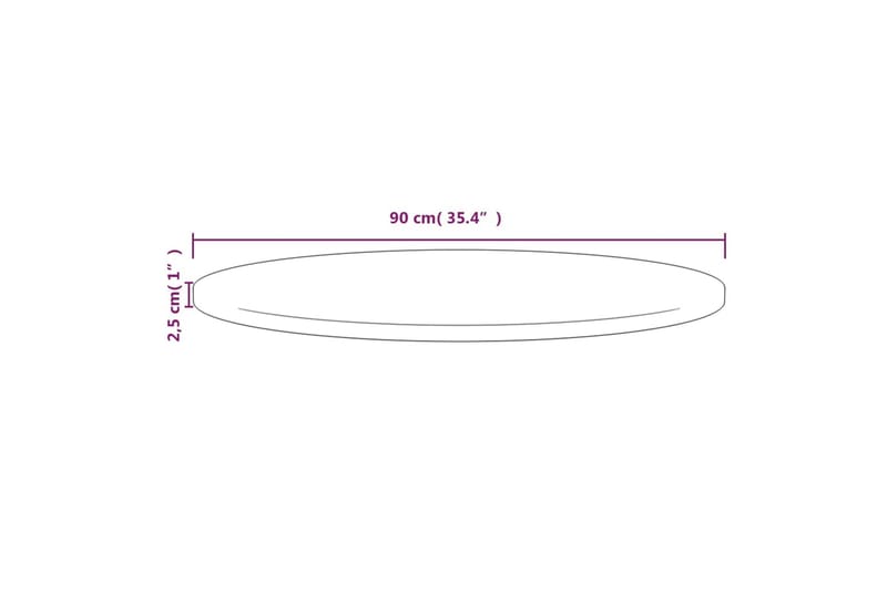 Bordsskiva 90x2,5 cm massiv furu - Brun - Möbler - Tillbehör & accessoarer - Bordstillbehör - Bordsskiva