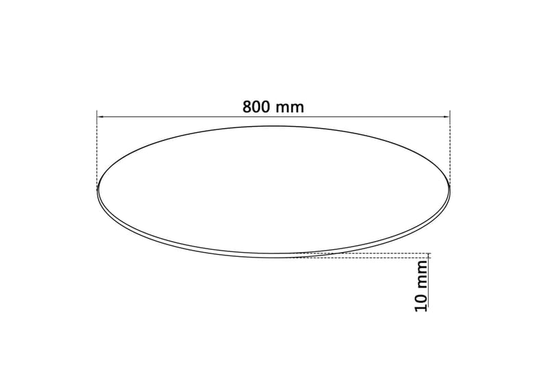 Bordsskiva härdat glas 800 mm rund - Svart - Möbler - Tillbehör & accessoarer - Bordstillbehör - Bordsskiva