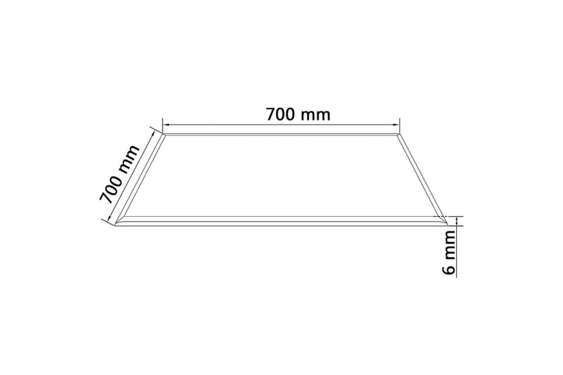 Bordsskiva i härdat glas 700x700 mm kvadratisk - Svart - Möbler - Tillbehör & accessoarer - Bordstillbehör - Bordsskiva