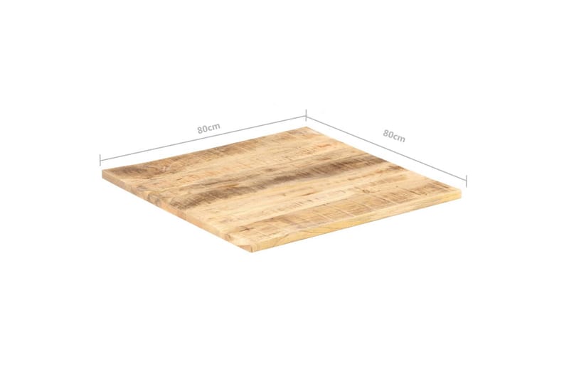 Bordsskiva i massivt mangoträ 25-27 mm 80x80 cm - Brun - Möbler - Tillbehör & accessoarer - Bordstillbehör - Bordsskiva