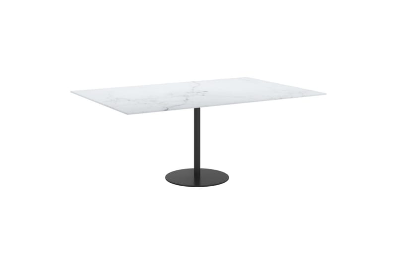 Bordsskiva vit 100x62 cm 8 mm härdat glas med marmortextur - Vit - Möbler - Tillbehör & accessoarer - Bordstillbehör - Bordsskiva