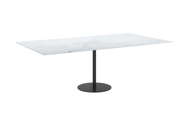 Bordsskiva vit 120x65 cm 8 mm härdat glas med marmortextur - Vit - Möbler - Tillbehör & accessoarer - Bordstillbehör - Bordsskiva