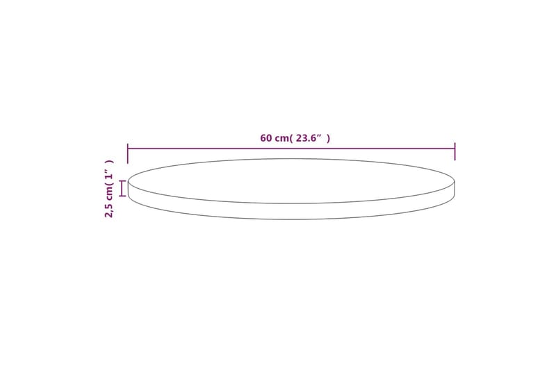 Bordsskiva vit 60x2,5 cm massiv furu - Vit - Möbler - Tillbehör & accessoarer - Bordstillbehör - Bordsskiva