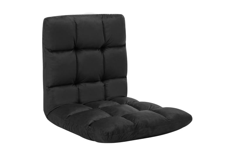 Golvstol vikbar svart mikrofiber - Svart - Tillbehör stolar - Sittkudde & stolsdyna