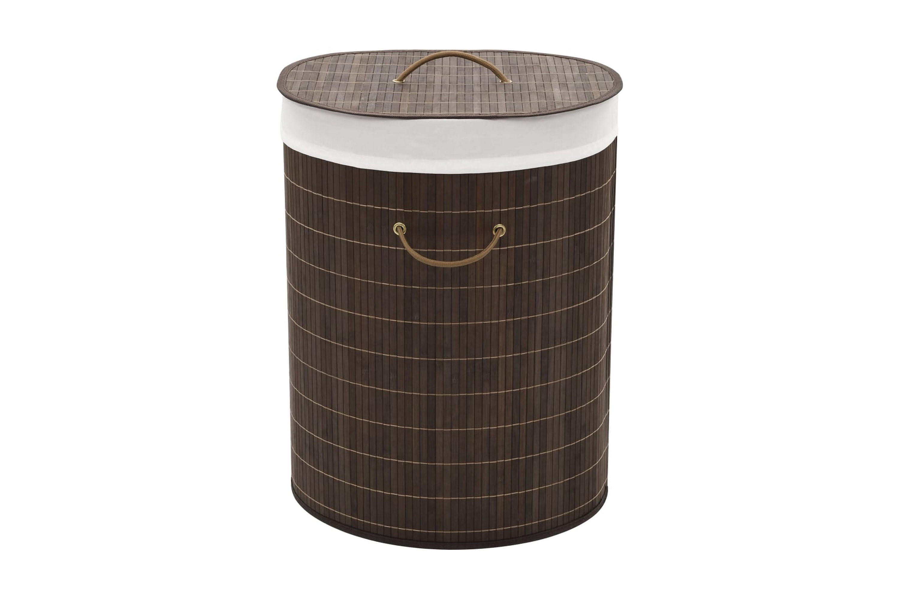 Be Basic Tvättkorg i bambu oval mörkbrun – Brun