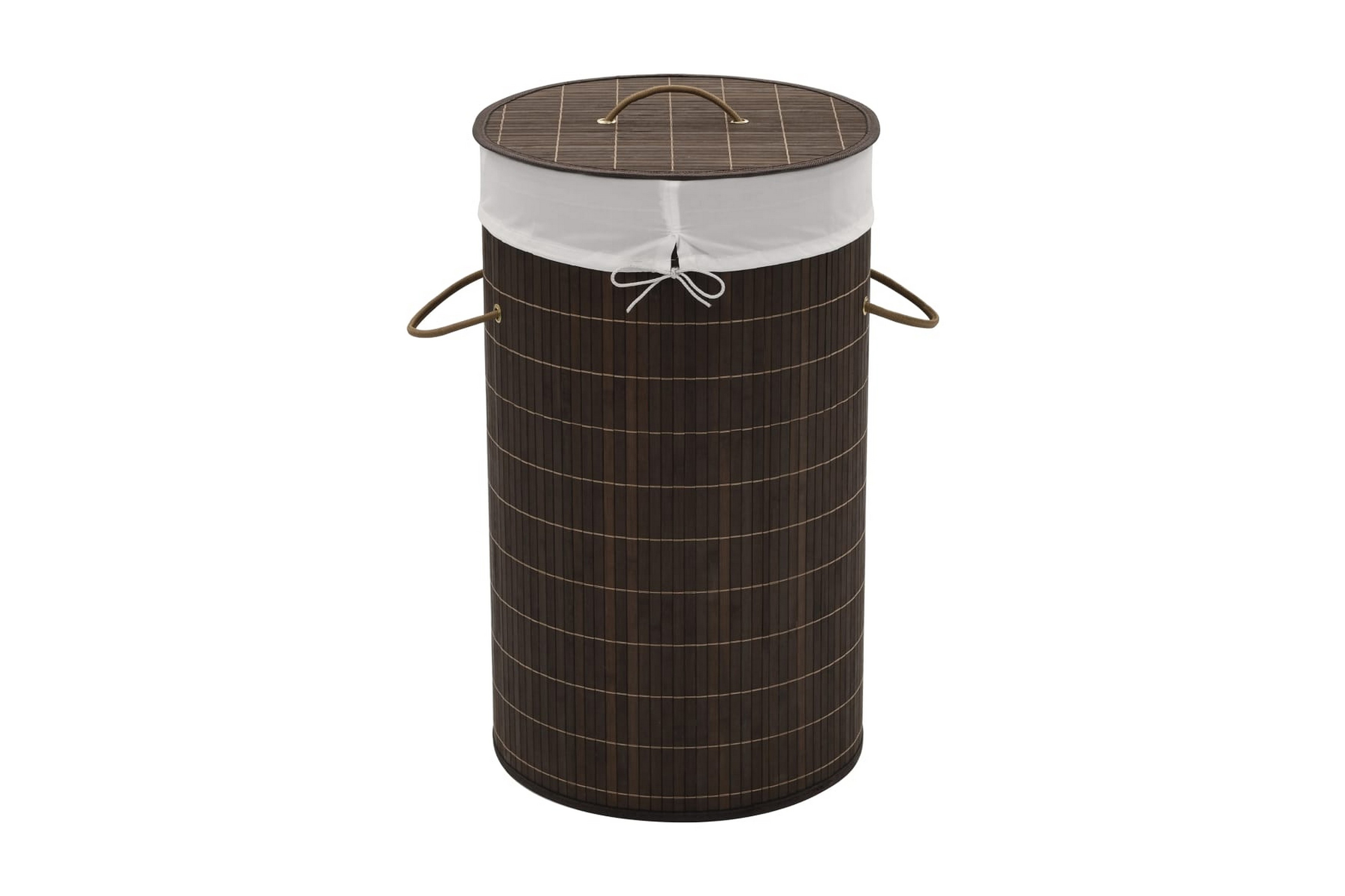Be Basic Tvättkorg i bambu rund mörkbrun – Brun