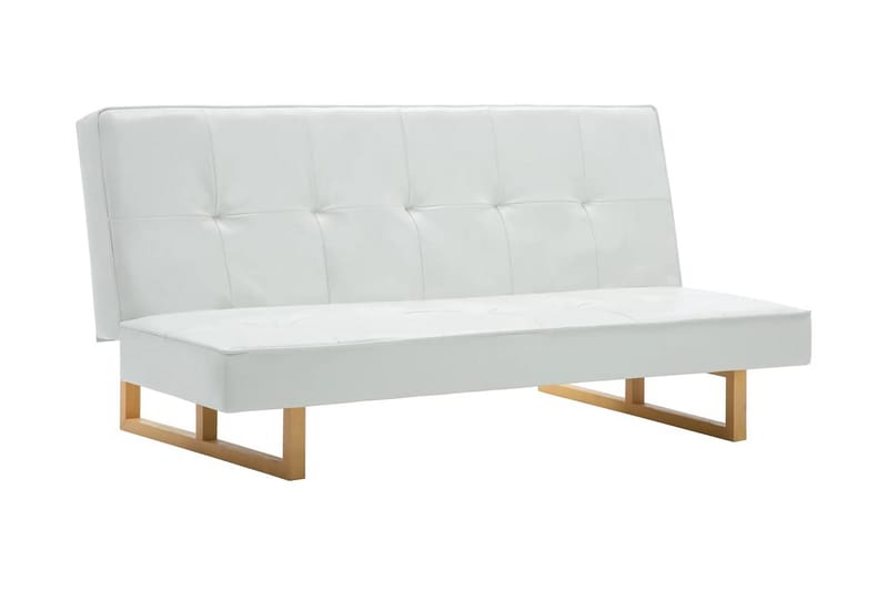 Bäddsoffa konstläder vit - Vit - Möbler - Vardagsrum - Bäddsoffor - 2-sits bäddsoffa