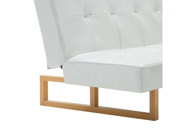 Bäddsoffa konstläder vit - Vit - Möbler - Vardagsrum - Bäddsoffor - 2-sits bäddsoffa