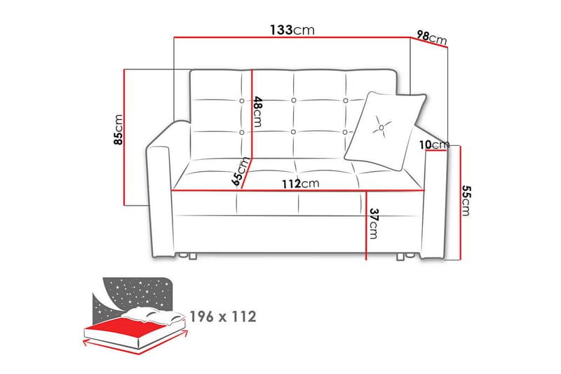 DACKE Bäddsoffa - Beige - Möbler - Vardagsrum - Bäddsoffor - 2-sits bäddsoffa