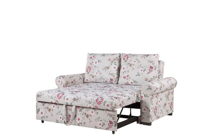 NIMBAJ 2-sits Bäddsoffa Blommig Ljusgrå - Möbler - Vardagsrum - Bäddsoffor - 2-sits bäddsoffa