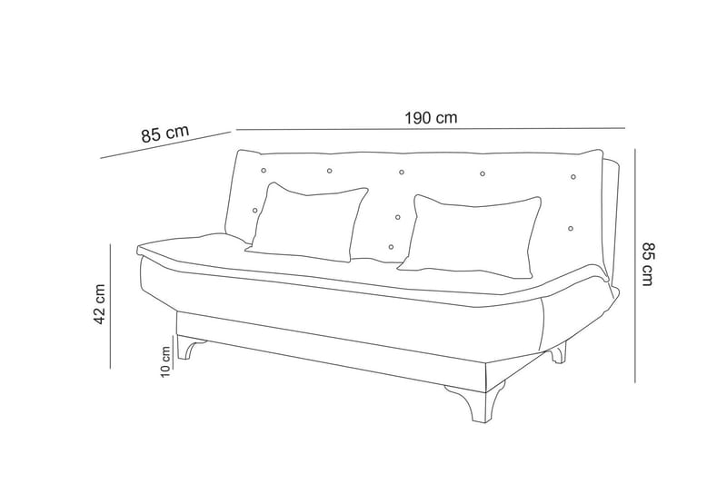 AMINAT Bäddsoffa 3-sits Blå - Möbler - Vardagsrum - Bäddsoffor - 3-sits bäddsoffa