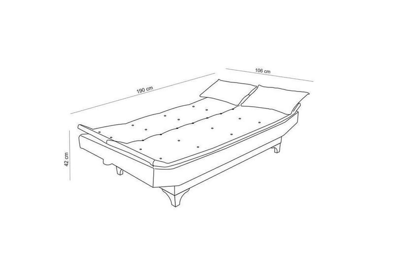 FINLAW 3-sits Bäddsoffa Grå - Möbler - Vardagsrum - Bäddsoffor - 3-sits bäddsoffa