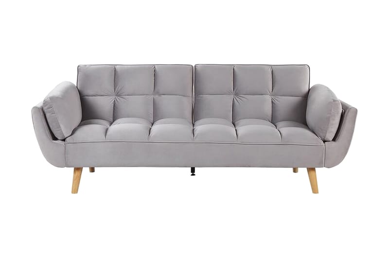 HEDNER 3-sits Bäddsoffa Sammet/Grå - Möbler - Vardagsrum - Bäddsoffor - 3-sits bäddsoffa