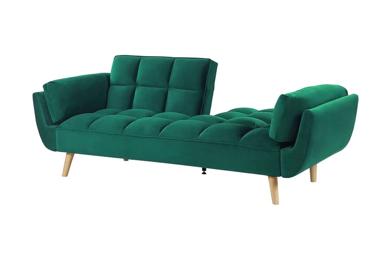 HEDNER 3-sits Bäddsoffa Sammet/Grön - Möbler - Vardagsrum - Bäddsoffor - 3-sits bäddsoffa